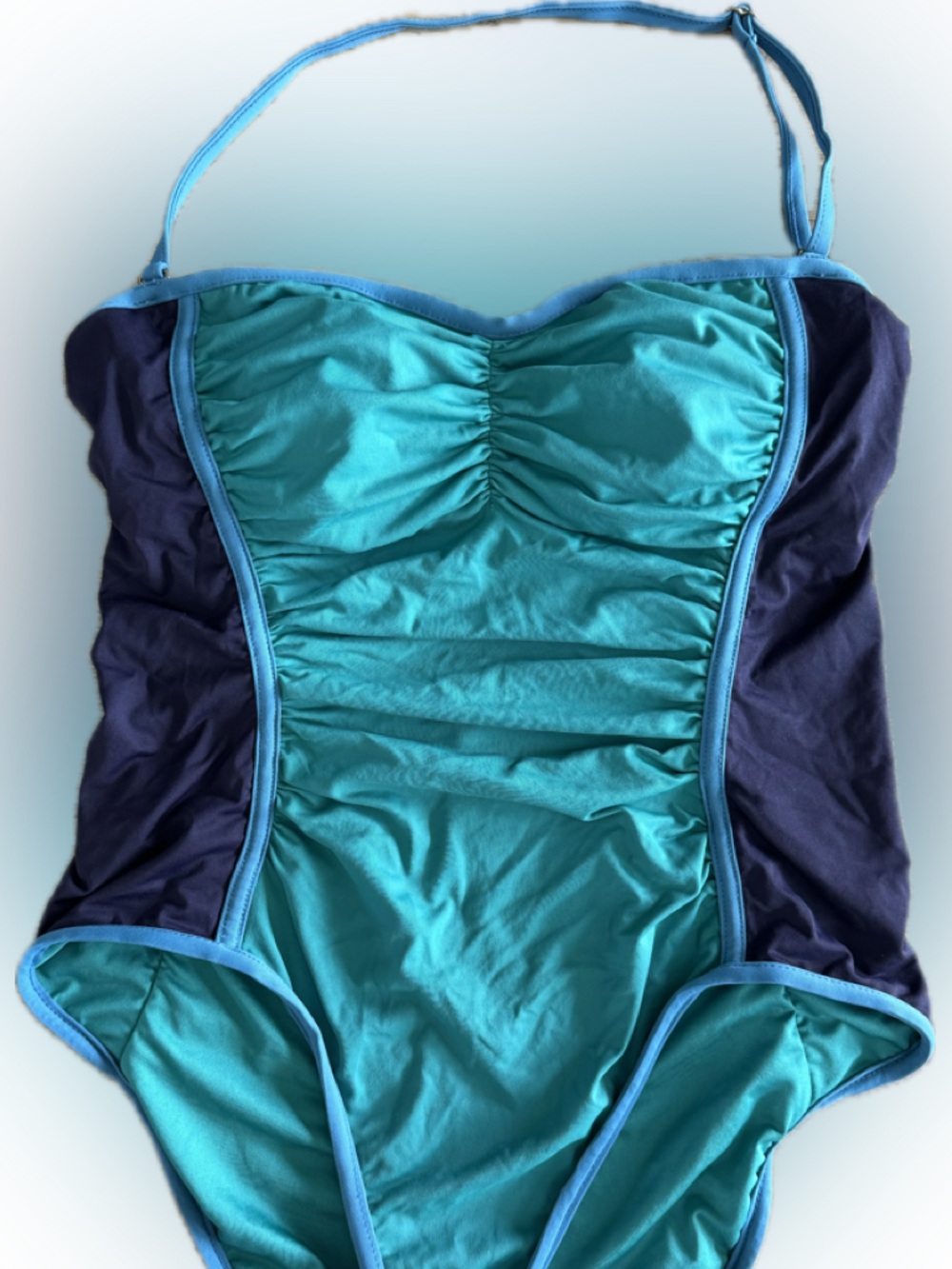 LOFT Teal Bathing Swim Suit with Strapless Option